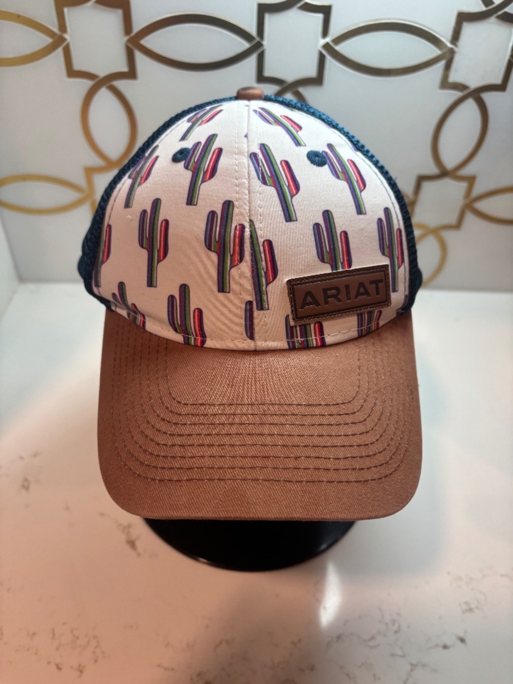 Ariat Cactus Snapback Trucker Hat Multi OSFM Mesh Back Colorblock